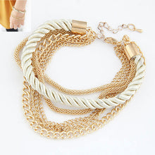 Gold Chain Braided Rope Bracelet