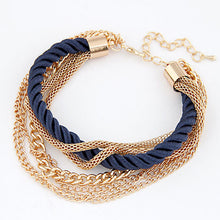 Gold Chain Braided Rope Bracelet