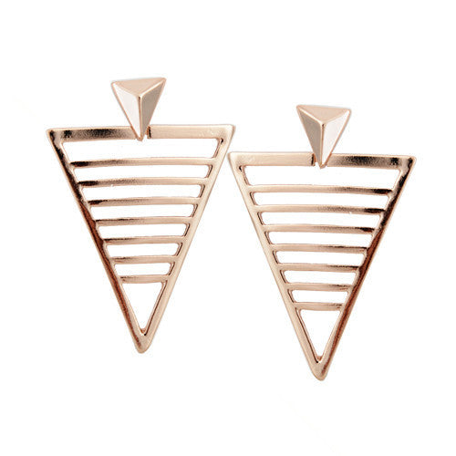 Triangular Gold Earrings